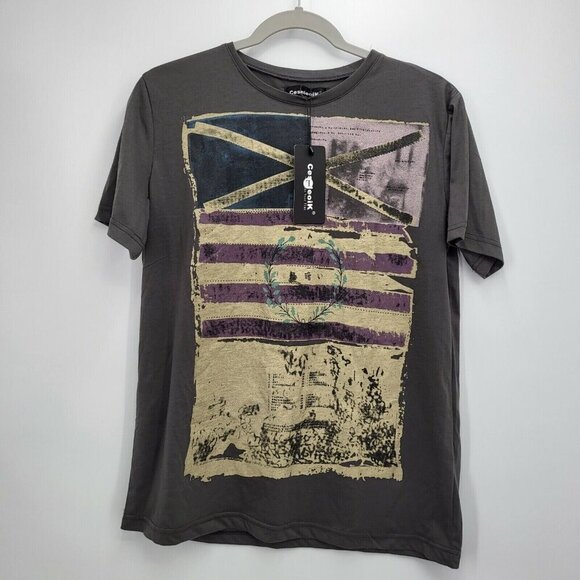 Cesnleoik. T‎ Shirt Men's Large Grey Graphic Tee NWT - Picture 1 of 10